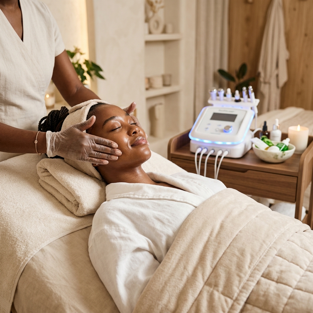 Facial treatment at The Villa Spa